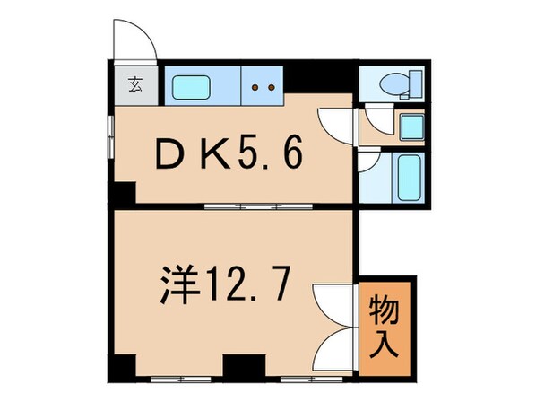 学園台ハイツ（５０１）の物件間取画像